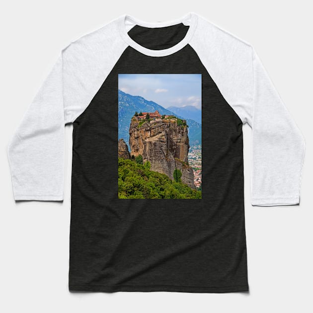 Greece. Meteora. The Monastery of the Holy Trinity. Baseball T-Shirt by vadim19